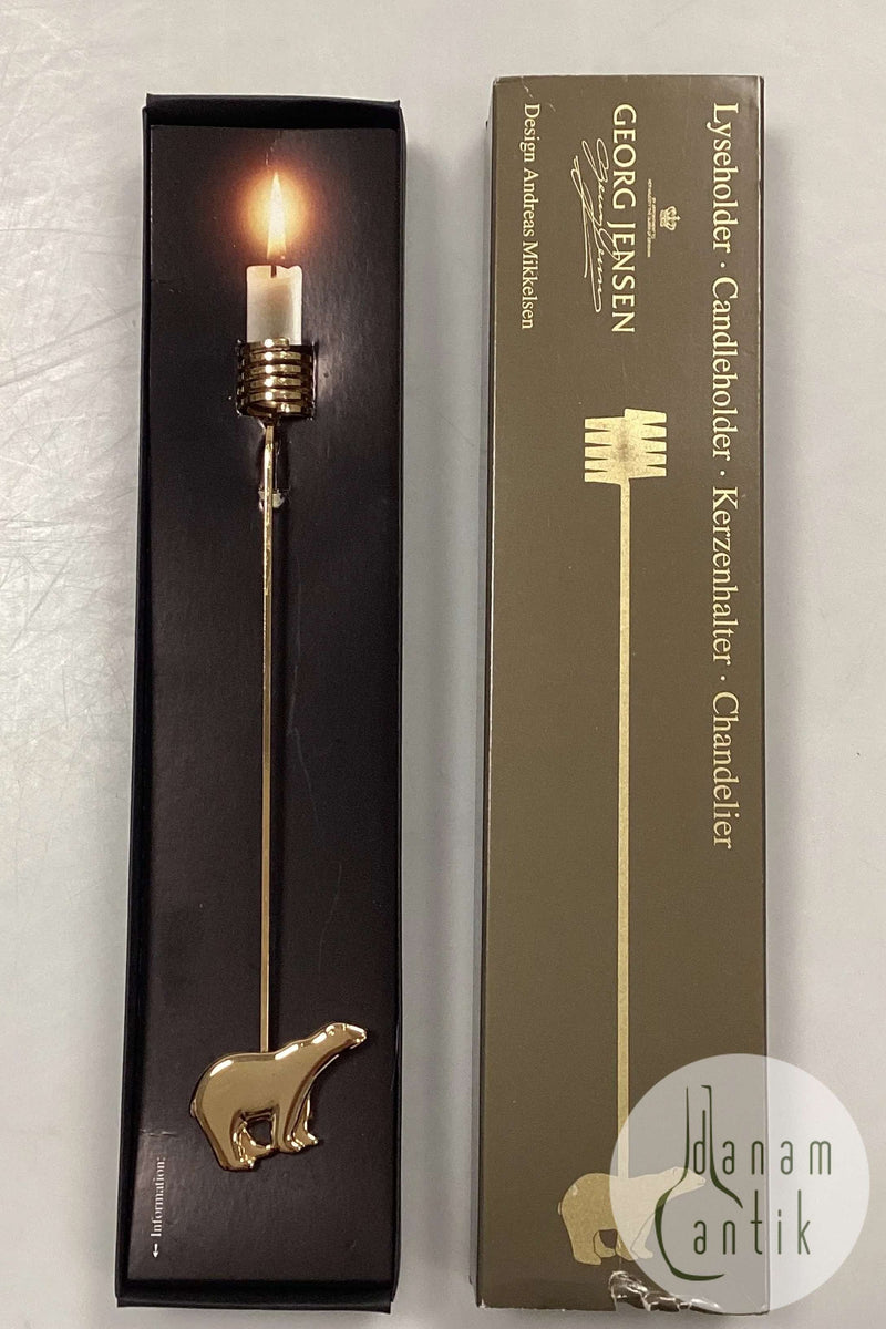 Georg Jensen Golden Christmas Kerzenhalter – Eisbär 1997