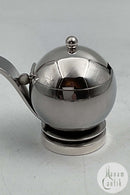 Georg Jensen Pyramide Sterling Sølv Sennepskrukke med Grøn emalje No 632 Harald Nielsen