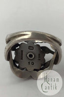 Georg Jensen Sterling Sølv Ring No. 10 Moonlight Blossom Månesten