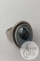 Georg Jensen Sterling Sølv Ring No. 46A Hæmatit