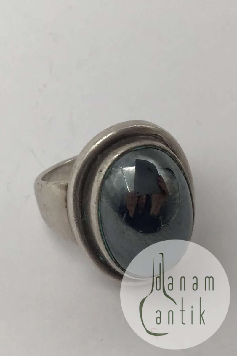 Georg Jensen Sterling Sølv Ring No. 46A Hæmatit