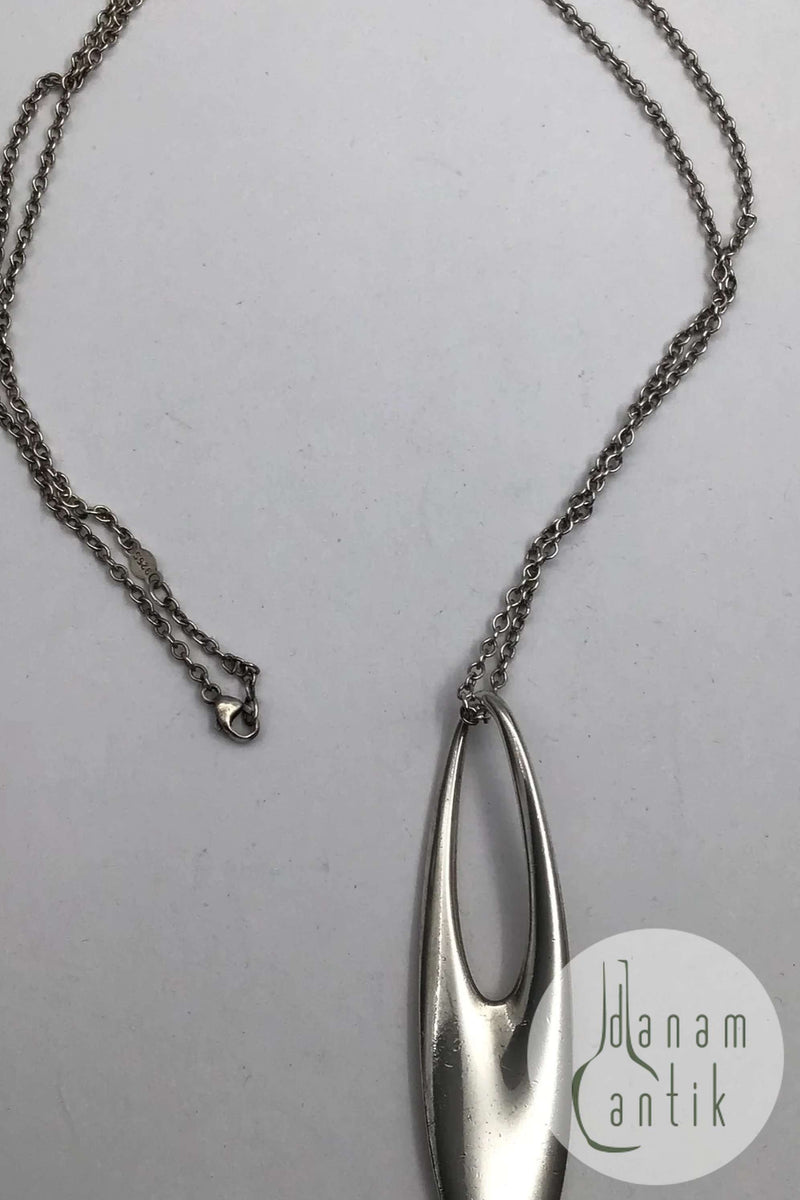 Georg Jensen Sterling Sølv Halskæde med Vedhæng No. 500 Zephyr