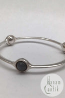 Georg Jensen Sterling Sølv Armring No. 473 Sphere Månesten