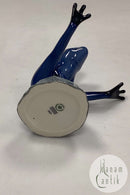 Royal Copenhagen Good Luck Frogs Figurine - Blue Frog No. 557