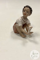 Dahl Jensen Figur Pige med perler Perlesælger No. 1353