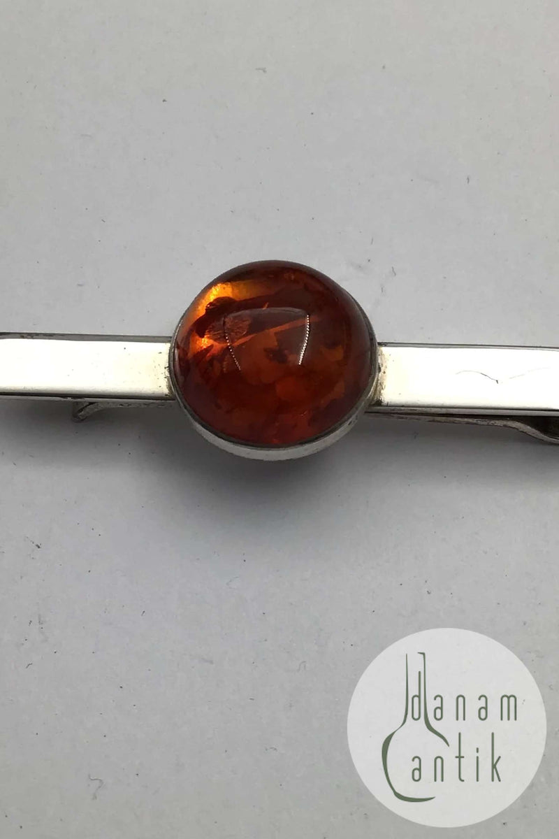 Niels Erik From Sterling Sølv Slipsenål / Pengeclip (Rav)