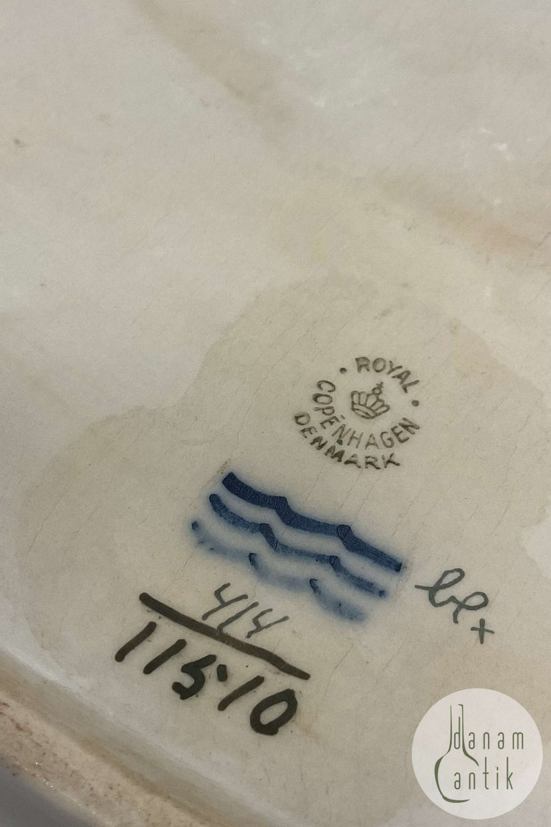 Royal Copenhagen Guld Vifte Stort Ovalt Serverings fad No 11510