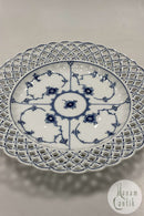 Royal Copenhagen Musselmalet Helblonde med gennembrudt kant Flad Tallerken No 1/1098