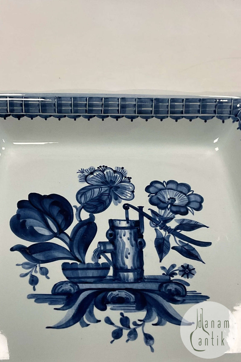 Blå Aluminia Firkantet Frugtskål No. 3087 / 1198