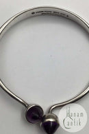 Bent Knudsen Sterling Silver Bangle (Amethyst)