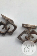 Knud V Andersen Sterling Sølv Manchetknapper (Brutalist)