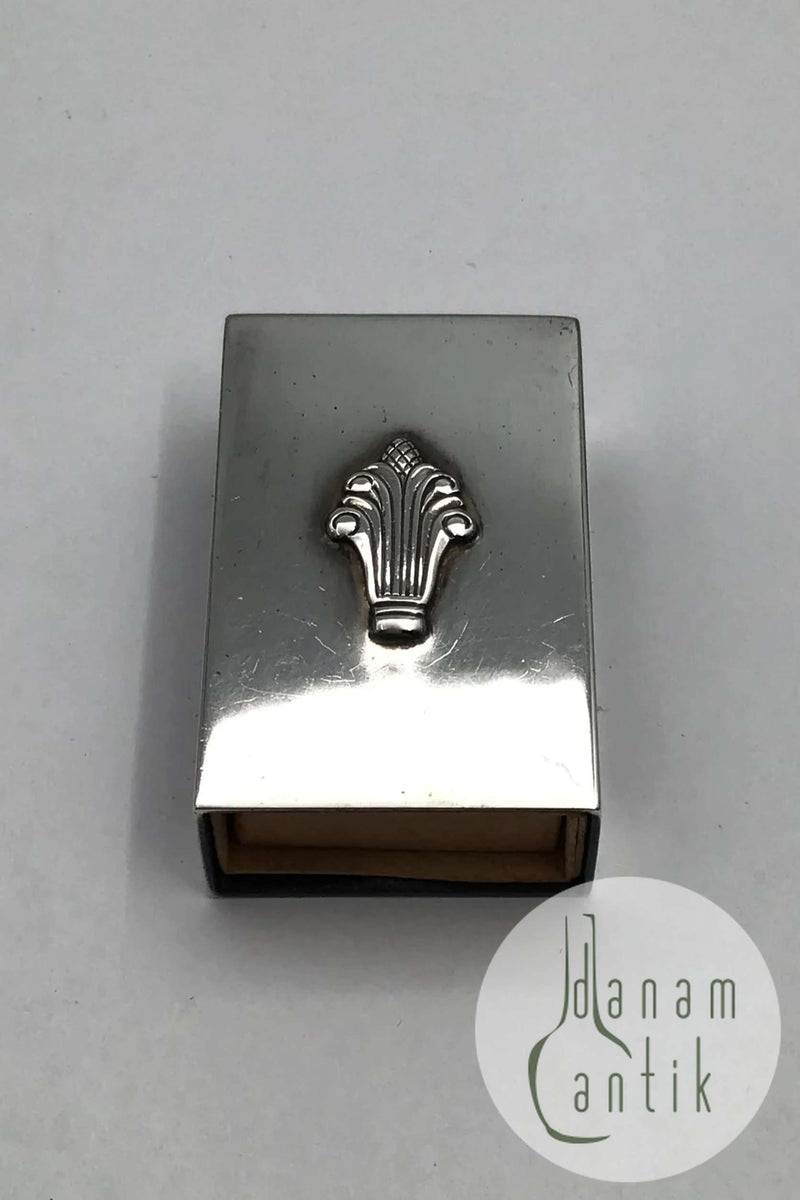 Georg Jensen Sterling Sølv Dronning Tændstikæskeetui No. 68C