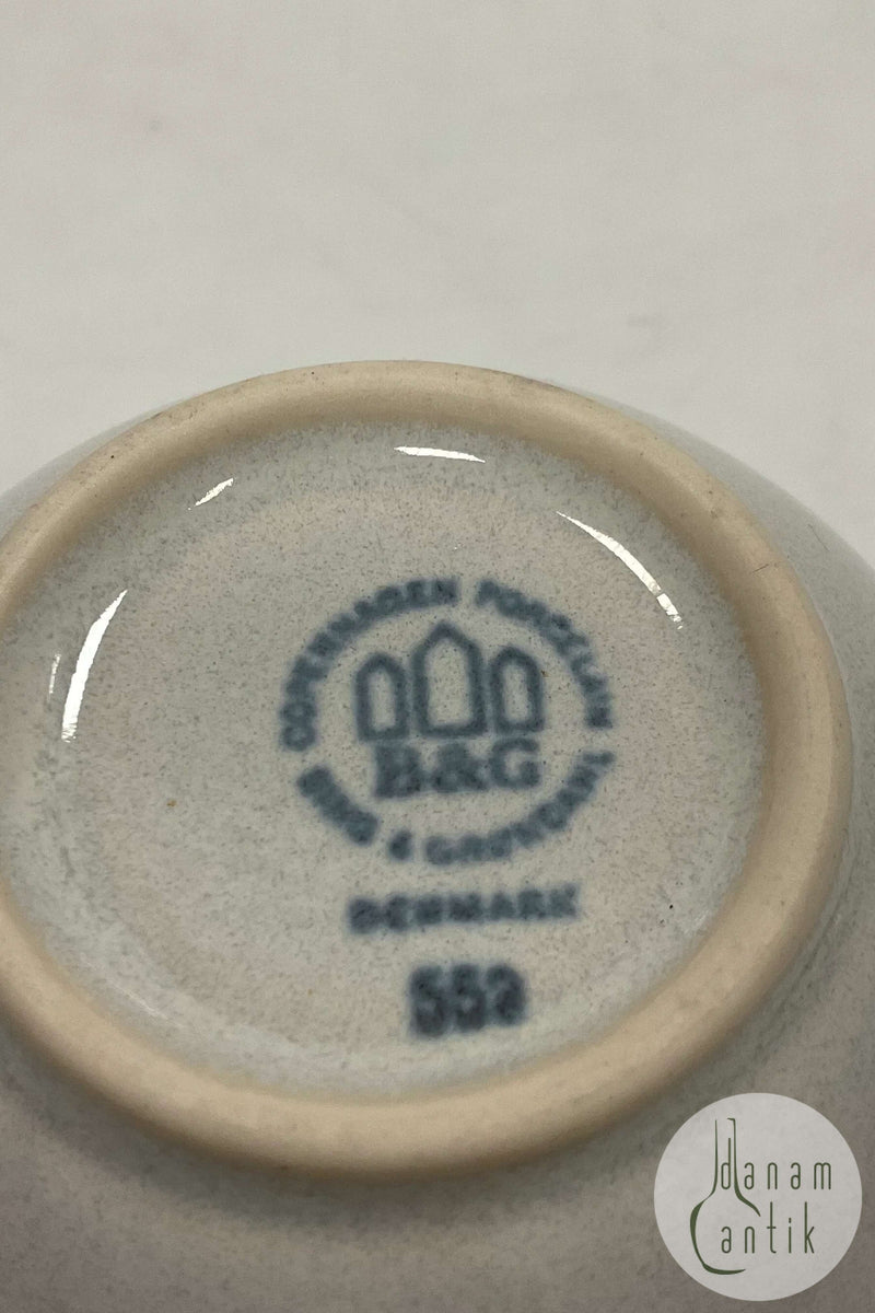 Bing og Grøndahl Glaseret Stentøj Coppelia Sennepskrukke No. 552