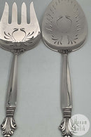 Georg Jensen Sterling Sølv Dronning Fiske - servingssæt Gaffel og Spade No. 231