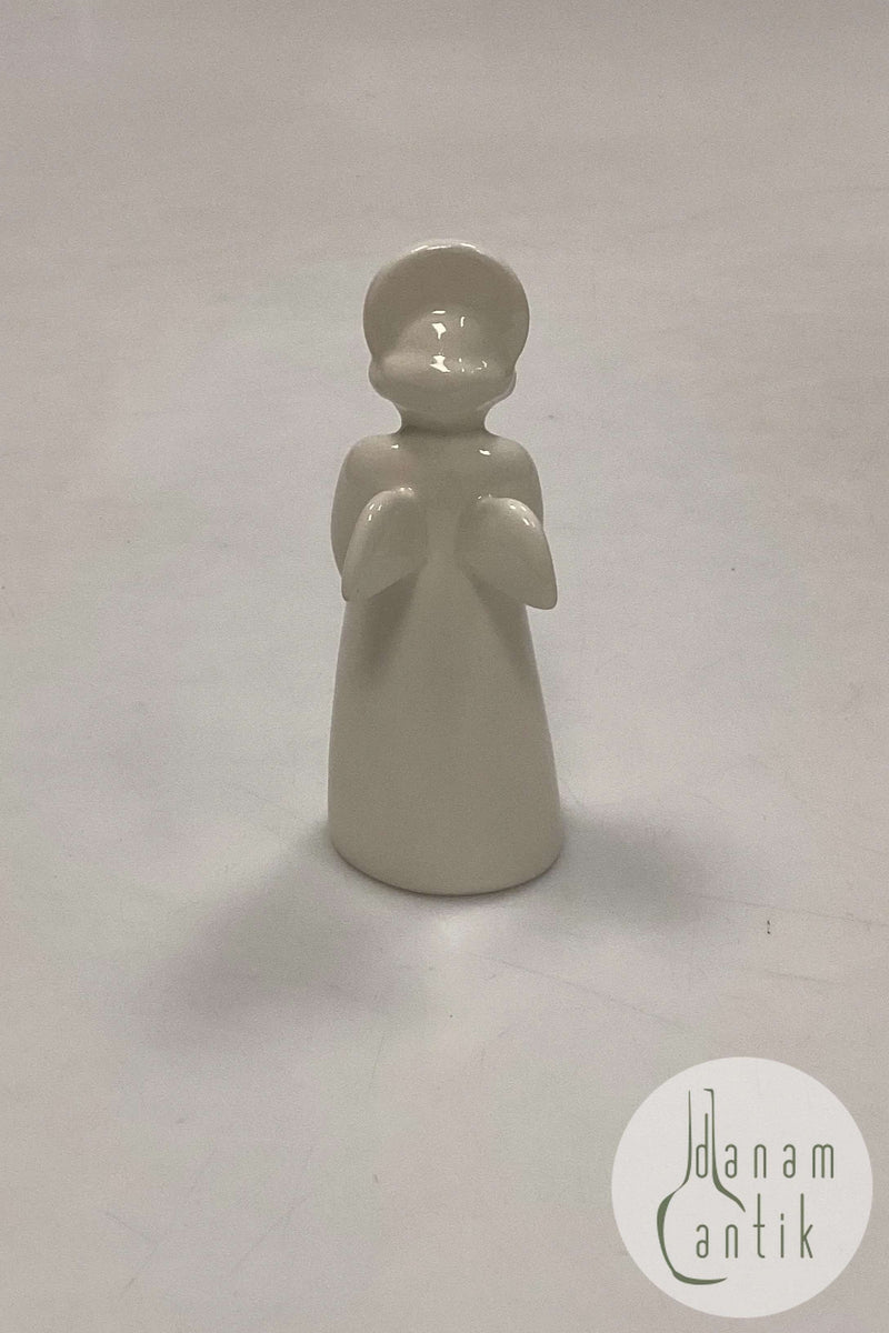 Aluminia Blanc de Chine Engel med horn Figur