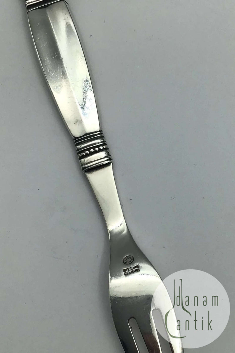Georg Jensen Sterling Sølv Dronning Frugtgaffel No. 71