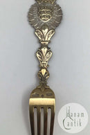 Anton Michelsen Mindegaffel Forgyldt Sterling Sølv 1921