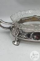 Bernard Hertz Art Nouveau Sølv / Glas Jardiniere fra 1913