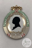 Royal Copenhagen Silhouette Flora Danica Royalty plate King Christian IX No RC-S1.