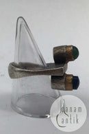 Ole W Jacobsen Sterling Sølv / Guld Ring med ædelsten