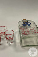 Holmegaard Jacob Bang Kantineflaske med 3 glas Sømand