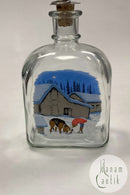 Holmegaard Harald Wiberg Nisse og Hund Snapseflaske
