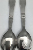 Georg Jensen Sterling Sølv / Stål Antik Salatsæt No. 133