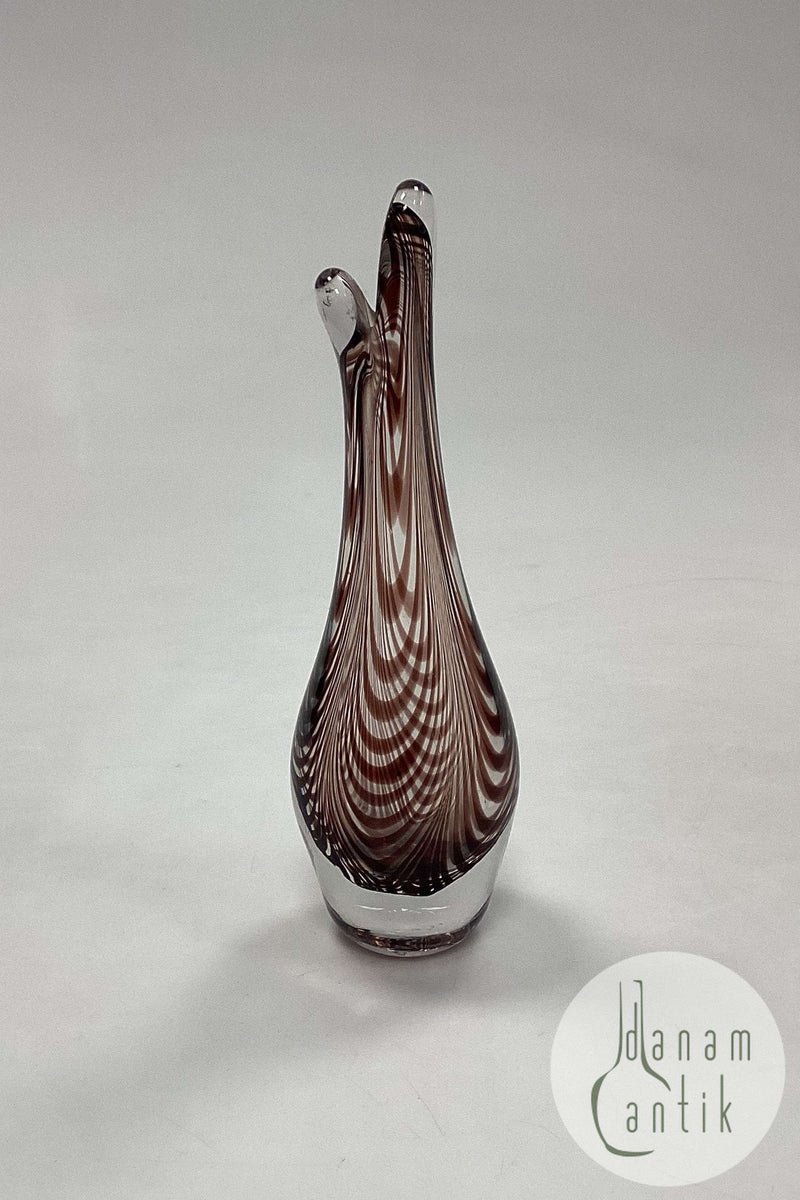 Holmegaard Duckling / Næb-Vase med mørkelilla guirlander