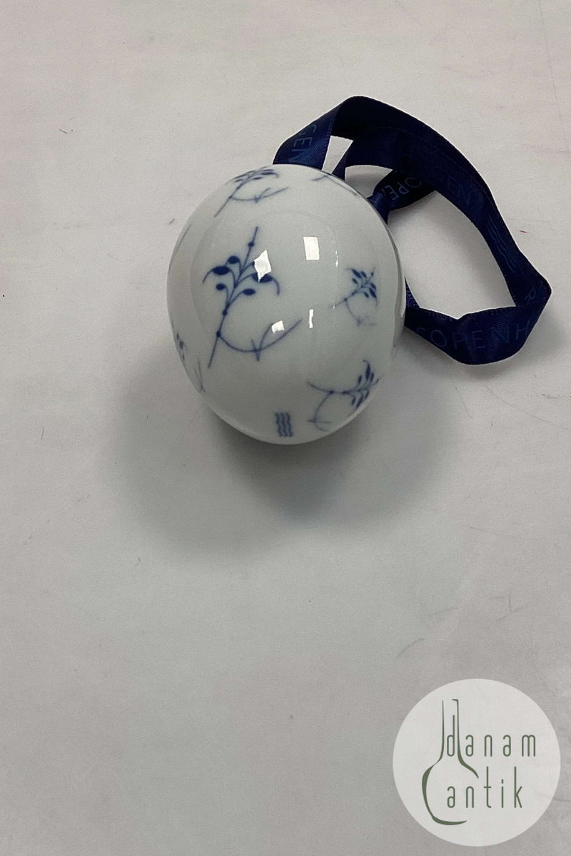 Royal Copenhagen Musselmalet Riflet Påskeæg - Palmette 2005