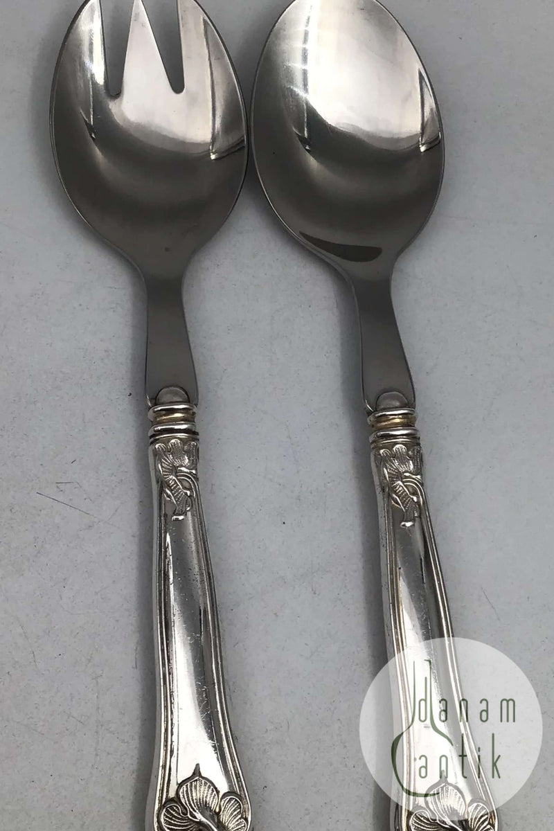 Cohr Sølv / Stål Saksisk Salatsæt