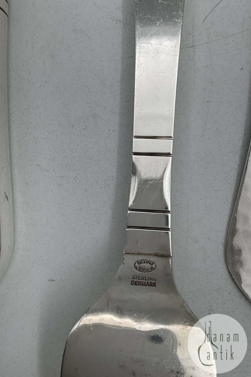Georg Jensen Sterling Sølv Antik Bestiksæt til 8 personer 40 dele