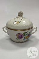 Bing og Grøndahl Saksisk Blomst, Creme Stor Sukkerskål No. 94