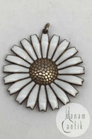 A Michelsen Forgyldt Sterling Sølv Marguerit Vedhæng