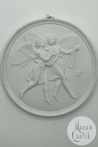 Bing og Grøndahl Biscuit Platte Poesiens og harmoniens Genier No. 106
