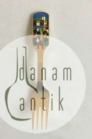 A. Michelsen 1988 Julegaffel Forgyldt Sterling Sølv med emalje