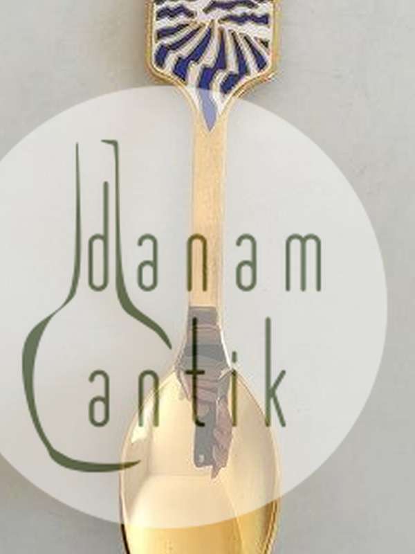 A. Michelsen Juleske 1986 Forgyldt Sterling Sølv med Emalje