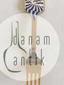 A. Michelsen 1986 Julegaffel Forgyldt Sterling Sølv med Emalje