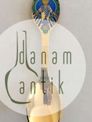 A. Michelsen 1984 Weihnachtslöffel Vergoldetes Sterlingsilber mit Emaille