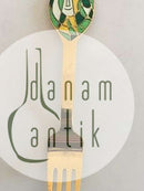 A. Michelsen 1980 Julegaffel Forgyldt Sterling Sølv med Emalje