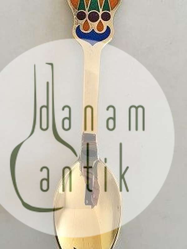 A. Michelsen 1979 Juleske Forgyldt Sterling Sølv med Emalje