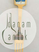 A. Michelsen 1977 Julegaffel Forgyldt Sterling Sølv med Emalje