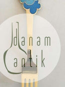 A. Michelsen 1975 Julegaffel Forgyldt Sterling Sølv med Emalje.