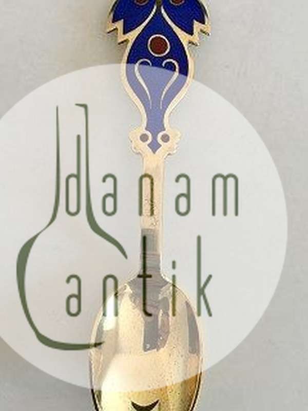 A. Michelsen 1974 Juleske Forgyldt Sterling Sølv med Emalje