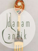 A. Michelsen 1971 Julegaffel Forgyldt Sterling Sølv med Emalje