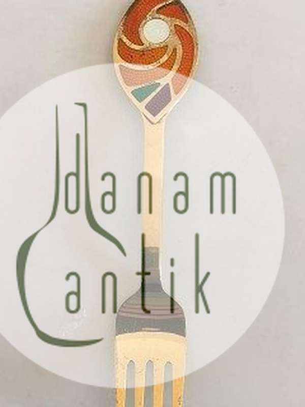 A. Michelsen 1971 Julegaffel Forgyldt Sterling Sølv med Emalje