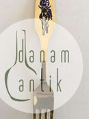 A. Michelsen Julegaffel 1966 Forgyldt Sterling Sølv med Emalje