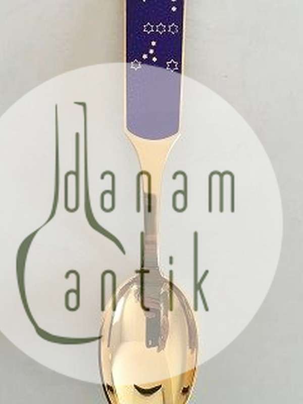 A. Michelsen 1964 Juleske Forgyldt Sterling Sølv med Emalje