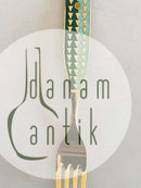 A. Michelsen 1960 Julegaffel  Forgyldt Sterling Sølv med Emalje