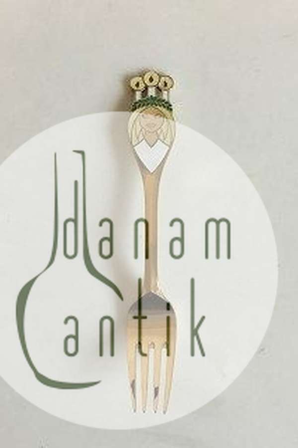 A. Michelsen 1959 Julegaffel Forgyldt Sterling Sølv med Emalje