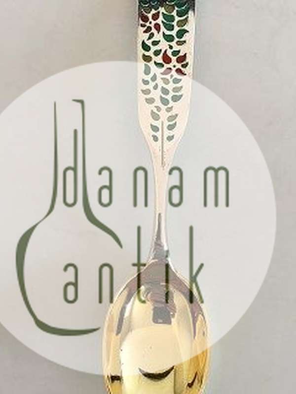 A. Michelsen 1955 Juleske Forgyldt Sterling Sølv med Emalje